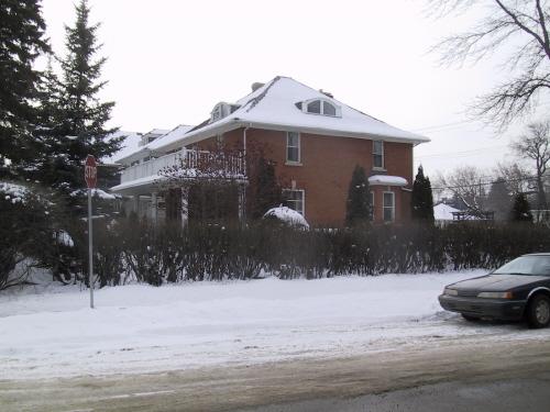 Front and side facades