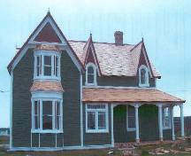 Front exterior photo view of St. Joseph's Rectory, Chapel Hill, Bonavista, NL, after restoration, 2005; Newfoundland Historic Trust, 2006