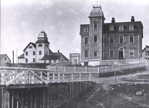 Orange Hall (left) and Court House, Bonavista