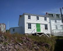 View of front facade of the John Quinton Limited Shop, Red Cliffe, NL, taken September 24, 2006, showing the residence to the right.; HFNL/Dale Jarvis 2006