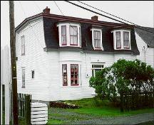 View of James Groves House, Bonavista, circa 1997, before restoration of wooden shingles; HFNL 2004