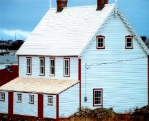 Side and rear view of James Ryan Tenement House, Bonavista, circa 2004, after restoration; HFNL 2004