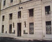 Bank of Nova Scotia front elevation.; Heritage Division, NS Dept. of Tourism, Culture and Heritage, 1997.