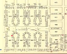 This 1951 Fire Insurance Map of Moncton shows 70 Reade St. in 1951.; Moncton Museum