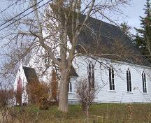 Centenary United Church front and side elevation.; Heritage Division, NS Dept. of Tourism, Culture and Heritage, 2006.