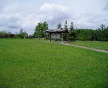 View of the landscape and monument on the Dulmage Homestead site, 2005.; Candice Lee, 2005.