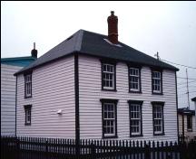 Side and front view of Heber John Abbott House, Bonavista after restoration, circa 1997; HFNL 2006