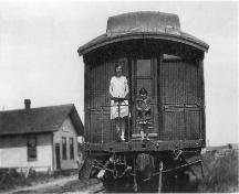 Exterior view of the Victoria Terminal Railway and Ferry Company Station at present location, 1929.; Carol Ann Ives