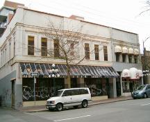 Exterior view of the Hickey Block (left) and Rees & Higgins Block (right); City of Vancouver, 2004