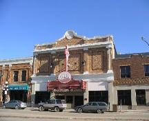 View of Former Capitol 3 Theatre showing the decorative brickwork, 2004; Government of Saskatchewan, Lisa Dale-Burnett, 2004.
