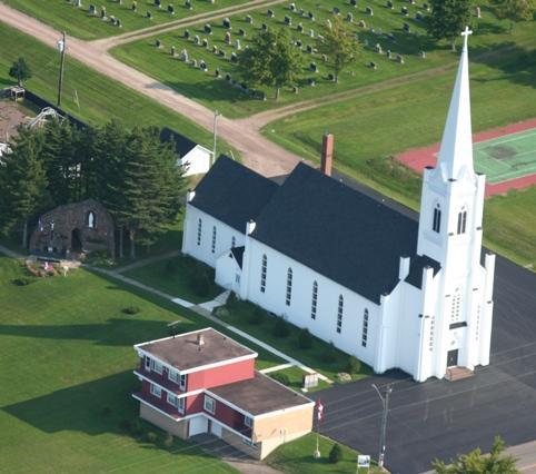 Photo aérienne de l'église Notre-Dame de Lourdes 