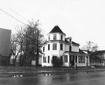 A historic photo of J. Flavien Doucet's original home. Many architectural characteristics can still be seen in the existing structure of the home.; City of Bathurst