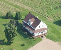 Aerial view of the Birthplace of Roméo LeBlanc.; Memramcook Valley Historical Society