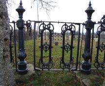 Gate entrance, Morse Cemetery, Carleton Corner, Nova Scotia, 2006.; Heritage Division, NS Dept. of Tourism, Culture and Heritage, 2006.
