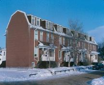 View of the form and massing of the Henderson Terrace, 1983.; Government of Saskatchewan, Frank Korvermaker, 1983.