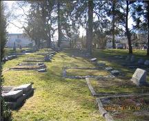 View of gravestones at Fariview Cemetery, 2006; City of Penticton, 2006