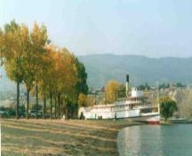 View of S.S. Sicamous in its current location on Okanagan Lake beach, 2006; City of Penticton, 2006