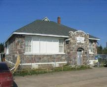 Front facade of the Goodsoil Historical Museum featuring the stone walls and entryway; Government of Saskatchewan, Brett Quiring, 2006.