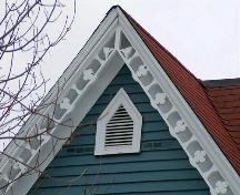Bargeboard on rear gable, Henry Elliot House, Dartmouth, Nova Scotia, 2007.; HRM Planning and Development Services, Heritage Property Program, 2007.