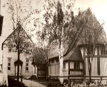 St. George's Anglican Church and Hall before the fire. The Church was built circa 1864. ; City of Bathurst