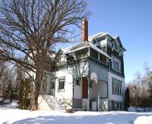 Primary elevations, from the southeast, of the Leitch House, Oak Lake, 2006; Historic Resources Branch, Manitoba Culture, Heritage and Tourism, 2006