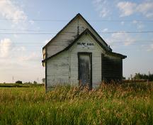 South elevation of the Belfry School, Melita area, 2005.; Historic Resources Branch, Manitoba Culture, Heritage & Tourism 2005
