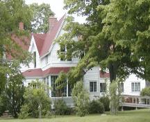 Angle view showing large sun porch; Town of Sackville