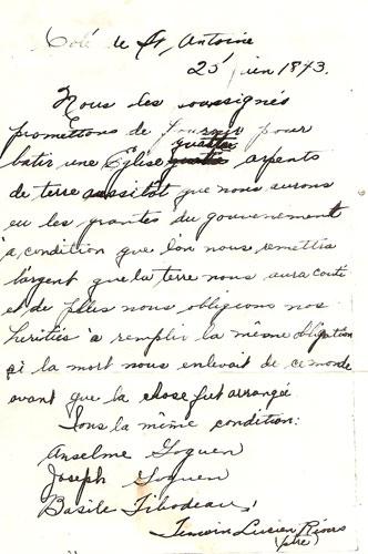 Lettre du 25 juin 1843