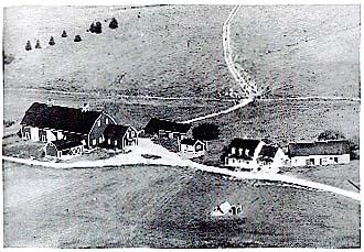 Prise de vue aérienne de la ferme et des champs