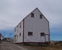 Exterior photo view of front and right gable end of James Ryan Shop, Elliston, 2006/03/26; L Maynard, HFNL, 2007