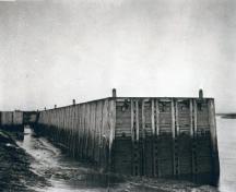 The New Wharf located 1600 feet downstream from the old wharf; Courtesy of Archives of Public Works Canada