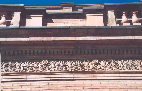 Detail of terra cotta frieze.
