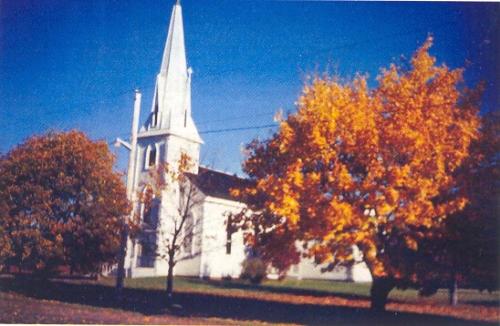 St. Brigid's Roman Catholic Church in autumn