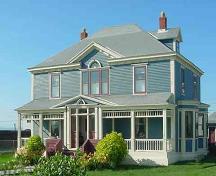 View of front and right facades of J. B. Foote House, Grand Bank, NL.; HFNL 2005