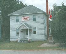 Corner view of Wilberforce Red Cross Outpost, showing the front elevation, 2002.; Jayne Elliott, 2002.