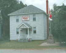 Corner view of Wilberforce Red Cross Outpost, showing the front elevation, 2002.; Jayne Elliott, 2002.