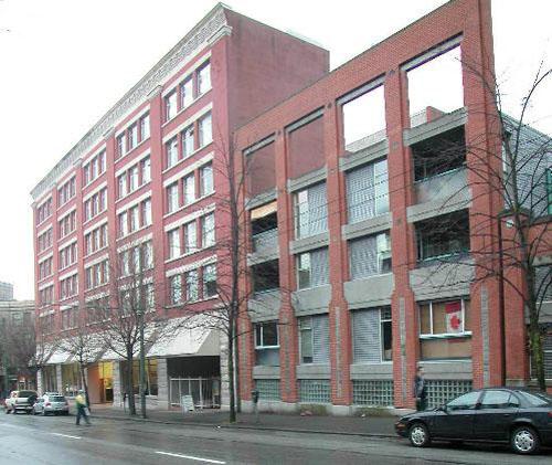 South facade and adjoining building