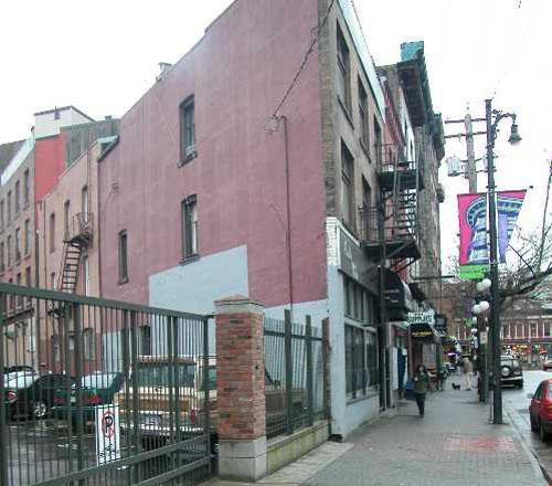 Side of building along former CPR Right-of-Way.