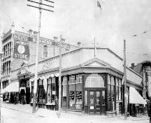 Exterior view of the First Rogers Block, c. 1895; Walker/Eveleigh Family
