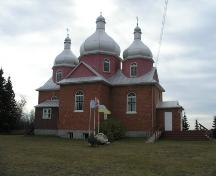 View of St. Nicholas Ukrainian Catholic Church of St. Michael, Lamont County, looking south (October 2005); Lamont County, 2005