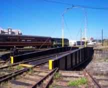 View of the locomotive turntable, E&N Roundhouse, 2004.; City of Victoria, Steve Barber, 2004.
