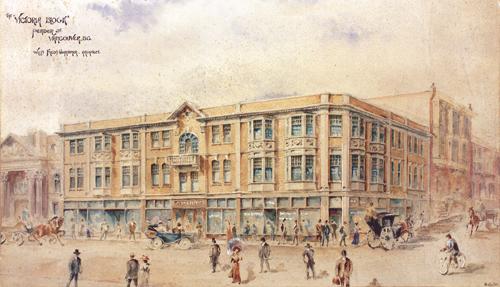 Original rendering of the front elevation, 1908