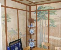 This photograph shows part of the mural painted by Lucille Douglas, 2007; Town of St. Andrews