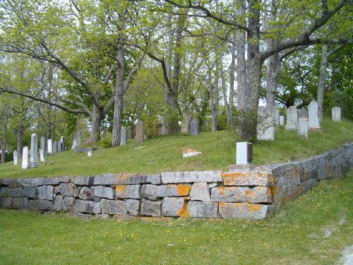 View of stone support wall