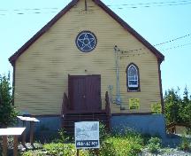 Exterior photo view of front of the Orange Hall, Main Street, Elliston, NL, circa 2006; Tourism Elliston Inc., 2007
