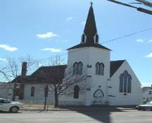 Front and side elevations, St. George's Anglican Church, Parrsboro, NS, 2007.; Heritage Division, NS Dept. of Tourism, Culture and Heritage, 2007.