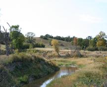 Contextual view, from the southeast, of Sourisford Park, Coulter area, 2006; Historic Resources Branch, Manitoba Culture, Heritage, Tourism and Sport, 2006