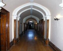Ground floor corridor of Auchmar's Manor House; OHT, 2006