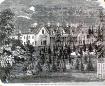 North elevation of Auchmar's Manor House; The Canadian Illustrated News, May 30, 1863