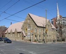 Southeast view of the Sunday school buildings – 2006; OHT, 2006
